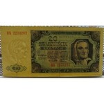 Polska, RP, 20 złotych 1948, seria HK, piękny banknot