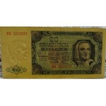 Polska, RP, 20 złotych 1948, seria HK, piękny banknot
