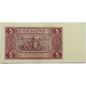 Polska, RP, 5 złotych 1948, seria AU, UNC