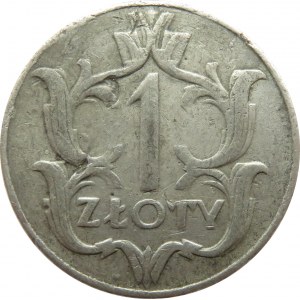 Polska, II RP, 1 złoty 1929, falsyfikat z epoki, cynk