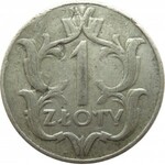 Polska, II RP, 1 złoty 1929, falsyfikat z epoki, cynk