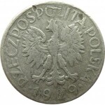 Polska, II RP, 1 złoty 1929, falsyfikat z epoki, cynk