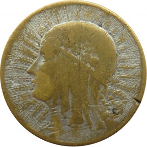 Polska, II RP, 2 złote 1932, falsyfikat z epoki, mosiądz srebrzony