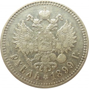 Rosja, Mikołaj II, 1 rubel 1899 **, Bruksela 
