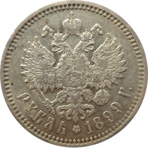 Rosja, Mikołaj II, 1 rubel 1899 EB, Petersburg