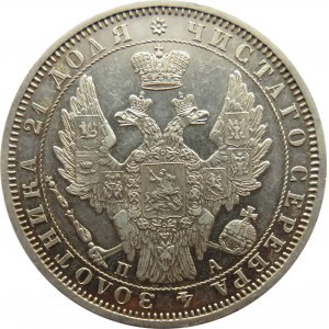 Rosja, Mikołaj I, 1 rubel 1852 PA, Petersburg, bardzo ładny