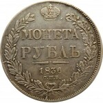 Rosja, Mikołaj I, 1 rubel 1836 HG, Petersburg, ładny
