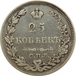 Rosja, Mikołaj I, 25 kopiejek 1829 HG, Petersburg