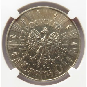 Polska, II RP, Józef Piłsudski, 10 złotych 1935, NGC AU58