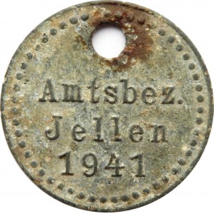 Niemcy, żeton, Amtsbezirk Jellen 1941, z numeracją 96