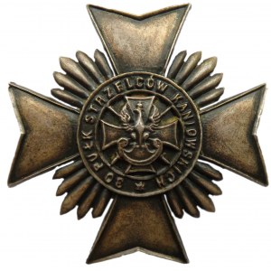 Polska, II RP, Odznaka żołnierska 30 pułku Strzelców Kaniowskich Łódź z nakretką