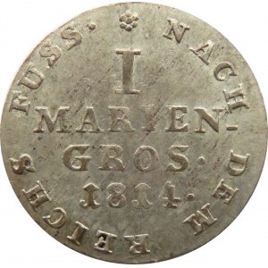Niemcy, Hannower, 1 Grosz Maryjny (Mariengros) 1814 C, Rzadki!