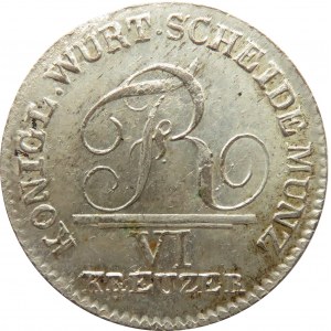 Niemcy, Wirtembergia, VI kreuzer 1806, piękne!