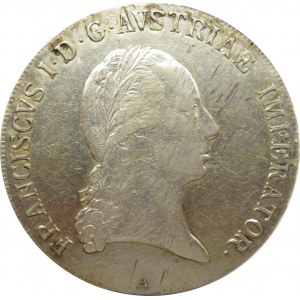 Austria, Franciszek I, 1 talar 1824 A, Wiedeń, ładny egzemplarz