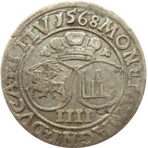 Zygmunt II August, czworak 1568, Wilno, ładny