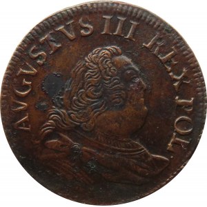 August III Sas, grosz miedziany 1754, Gubin