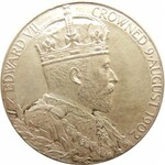Wielka Brytania, medal koronacyjny Edward VII i Alexandry, 9 sierpnia 1902, srebro