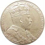 Wielka Brytania, medal koronacyjny Edward VII i Alexandry, 9 sierpnia 1902, srebro