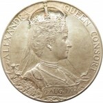 Wielka Brytania, medal koronacyjny Edward VII i Alexandry, 9 sierpnia 1902, srebro