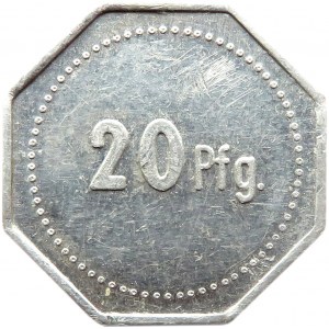 Niemcy (1918-1939), żeton 20 pfennig, Kantine Becker, aluminium