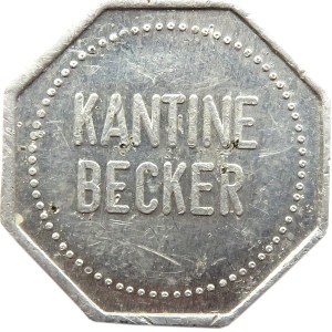 Niemcy (1918-1939), żeton 20 pfennig, Kantine Becker, aluminium