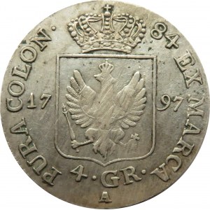 Niemcy, Prusy, 4 grosze 1797 A, Berlin, ładne