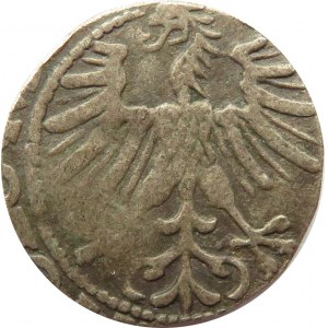 Zygmunt II August, denar przerobiony w epoce z półgrosza 1563, Wilno