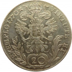 Austria, Józef II, 20 Krajcarów 1770 A, Wiedeń 