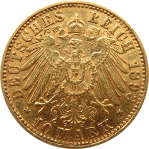 Niemcy, Bawaria, Otto, 10 marek 1893 D, Monachium