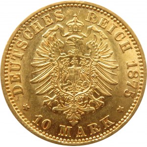 Niemcy, Prusy, Wilhelm I, 10 marek 1875 A, Berlin, bardzo ładne