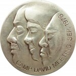 Izrael/Egipt/USA, medal ze spotkania w Camp Dawid, wrzesień 1978, srebro, sygnowany