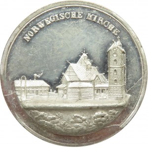 Polska/Niemcy, medal-pamiątka z Karkonoszy, Norweski Kościół (Świątynia Wang)