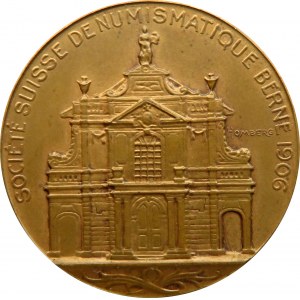 Szwajcaria, medal upamiętniający C.F.L. Lohnera - Towarzystwo Numizmatyczne Brno 1906