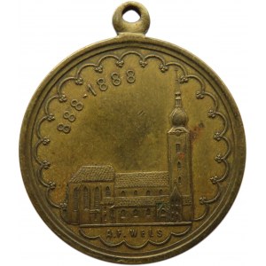 Austria, medal na pamiątkę tysiąclecia erygowania kościoła parafialnego w Wels 888-1888