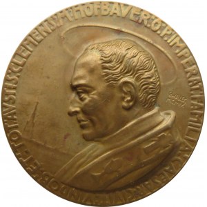 Polska/Czechy/Austria - medal kanonizacyjny C.M. Hofbauera, brąz, rzadki