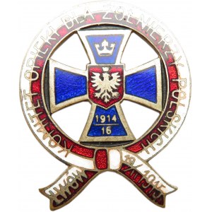 Polska, II RP, Lwów odznaka Komitetu Opieki nad Żołnierzami Polskimi 1915