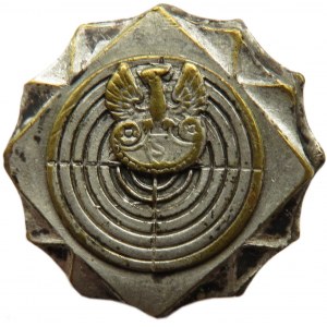 Polska, II RP, miniaturka Odznaki Strzeleckiej, wersja srebrna