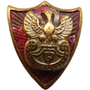 Polska, II RP, miniaturka odznaki Związku Strzeleckiego z nakrętką
