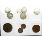 Rosja, zestaw 16 sztuk monet, od dienieżki do 1 rubla