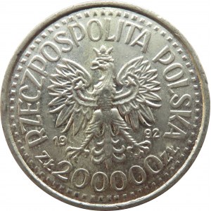 Polska, III RP, 200000 złotych 1992, konwoje 1939-1945, falsyfikat z epoki, cynk, rzadki