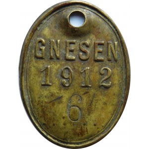 Polska/Niemcy, Gniezno (Gnessen), psi numerek 6 -1912, rzadki 