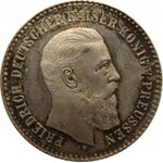 Niemcy, Prusy, srebrny medal z okazji śmierci Fryderyka II w 1888, stempel lustrzany, UNC