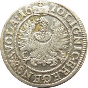  Śląsk, Chrystian Wołowski, 3 krajcary 1670 CB, Brzeg