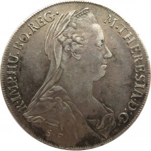Austria, Maria Teresa, talar 1780, Günzburg, stare oryginalne bicie