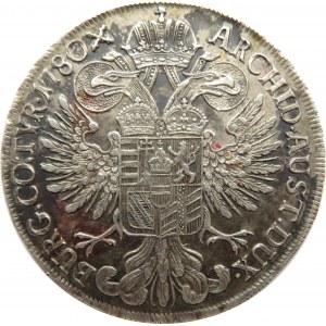 Austria, Maria Teresa, talar 1780, Günzburg, stare oryginalne bicie