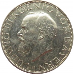 Niemcy, Bawaria, Ludwig III, 3 marki 1914 D, Monachium