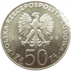 Polska, PRL, 50 złotych 1980, Bolesław Chrobry, destrukt 