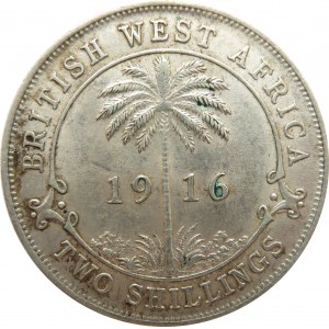 Wielka Brytania/Zachodnia Afryka, Jerzy V, 2 szylingi 1916, piękny