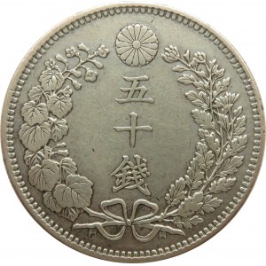 Japonia, 50 sen 1901-1905, srebro