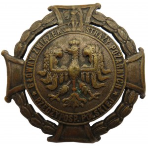 Polska, II RP, odznaka strażacka, GZSP Rzeczpospolitej Polskiej - stopień III, sygnowana nakrętka